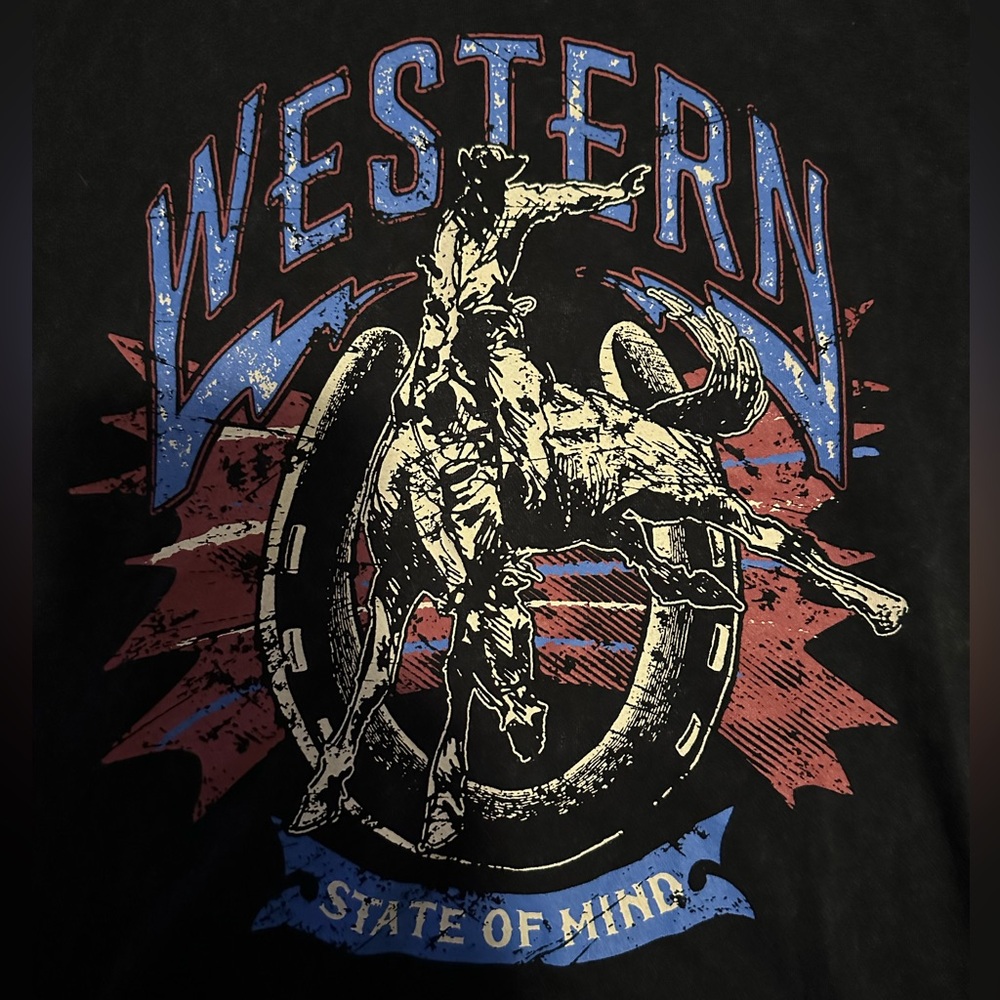 Western Graphic Tee in Black
